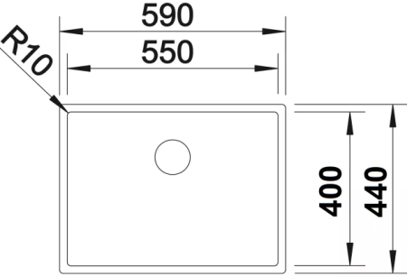 ZLEWOZMYWAK BLANCO CLARON 550-IF STAL POLEROWANA TECH.PNG