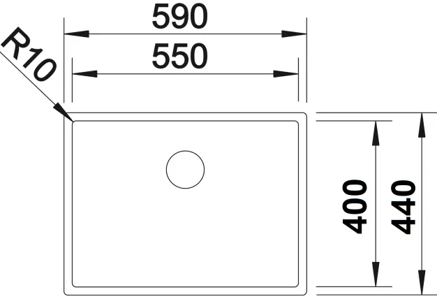 ZLEWOZMYWAK BLANCO CLARON 550-IF STAL POLEROWANA TECH.PNG