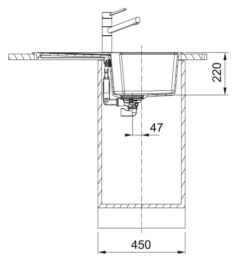 ZLEWOZMYWAK FRANKE URBAN UBG 611-78 GSC CZARNY MAT CZARNY ODPŁYW 4.PNG