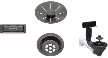 BLANCO ARMATURA ODPŁYWOWO-PRZELEWOWA 1X3,5 Z INFINO I ELEMENTAMI STALOWYMI SATIN DARK STEEL.PNG