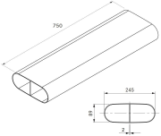 BORA ECOTUBE PŁASKI KANAŁ Z MOSTKIEM 750MM EFS750 TECH.png