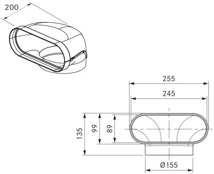 BORA ECOTUBE PRZEJŚCIE PŁASKIE OKRĄGŁE 90° WRAZ Z MATERIAŁEM USZCZELNIAJĄCYM EFR90 TECH.png