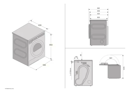 Rysunek techniczny Suszarka Asko T308HCW.webp