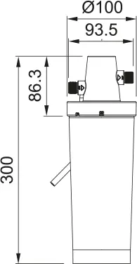Rysunek techniczny filtra wra z głowicą